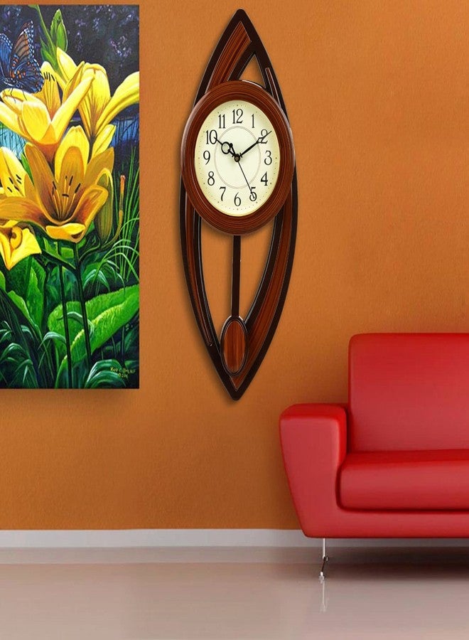 Harbour Analog Latest Stylish New Models Wall Clock with Pendulum for Home Living Room Hall Bedroom (Size Height 52 CM X Width 22 CM)- Home Decor Big Size Wall Clock MJ AD 15 MJSL 1 - Image 2